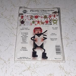 NMI Plastic Character Needlepoint Kit CAROLER 2325 Christmas Craft